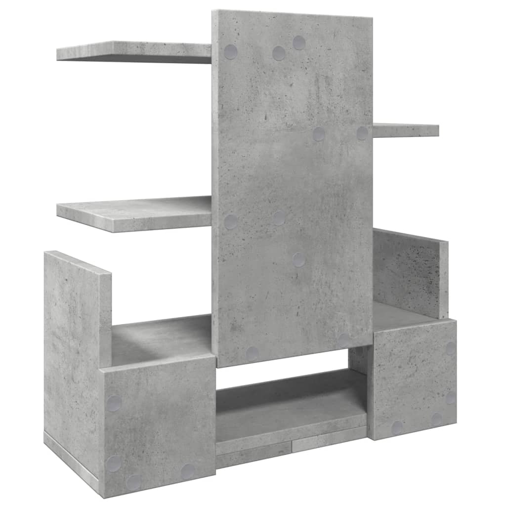 vidaXL Bureau organiser 49x20x52,5 cm bewerkt hout betongrijs