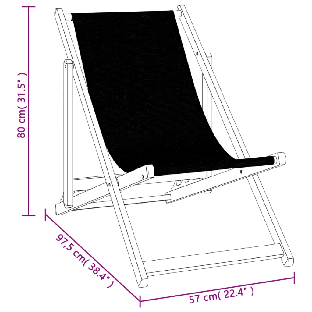 vidaXL Strandstoelen inklapbaar 2 st aluminium en textileen bruin