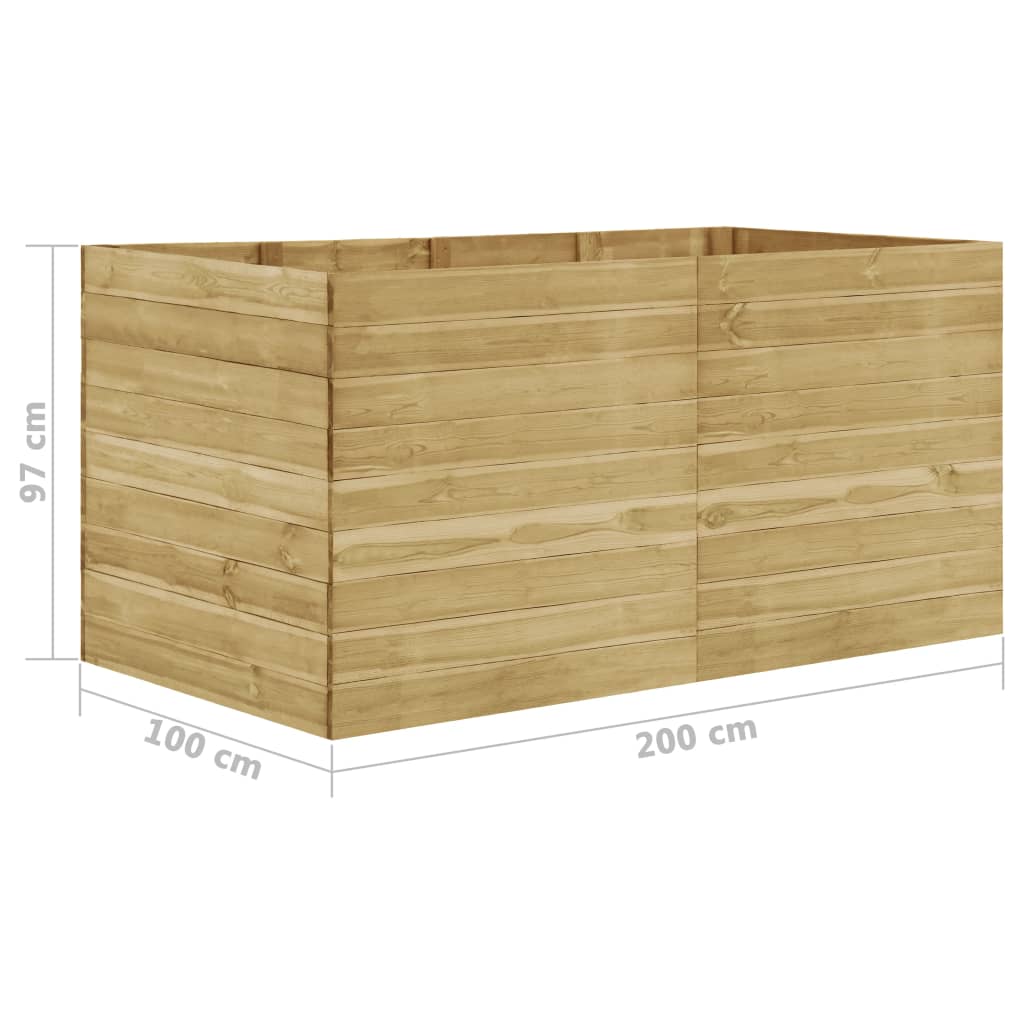 vidaXL Plantenbak verhoogd 200x100x97 cm geïmpregneerd grenenhout