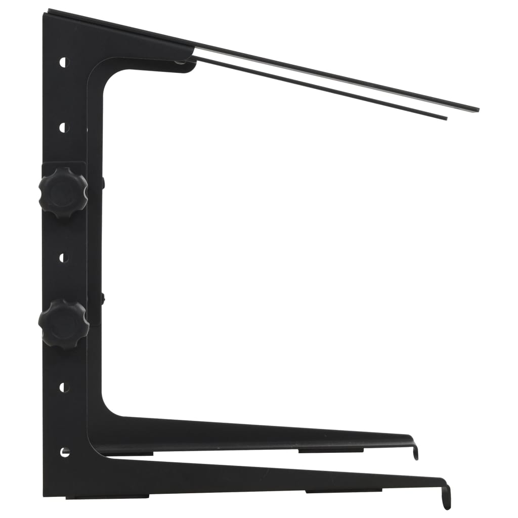 vidaXL Laptopstandaard 30,5x28x(24,5-37,5) cm staal zwart
