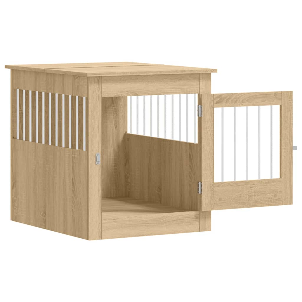 Hondenbench 64,5x80x71 cm bewerkt hout bruineikenkleurig kopen