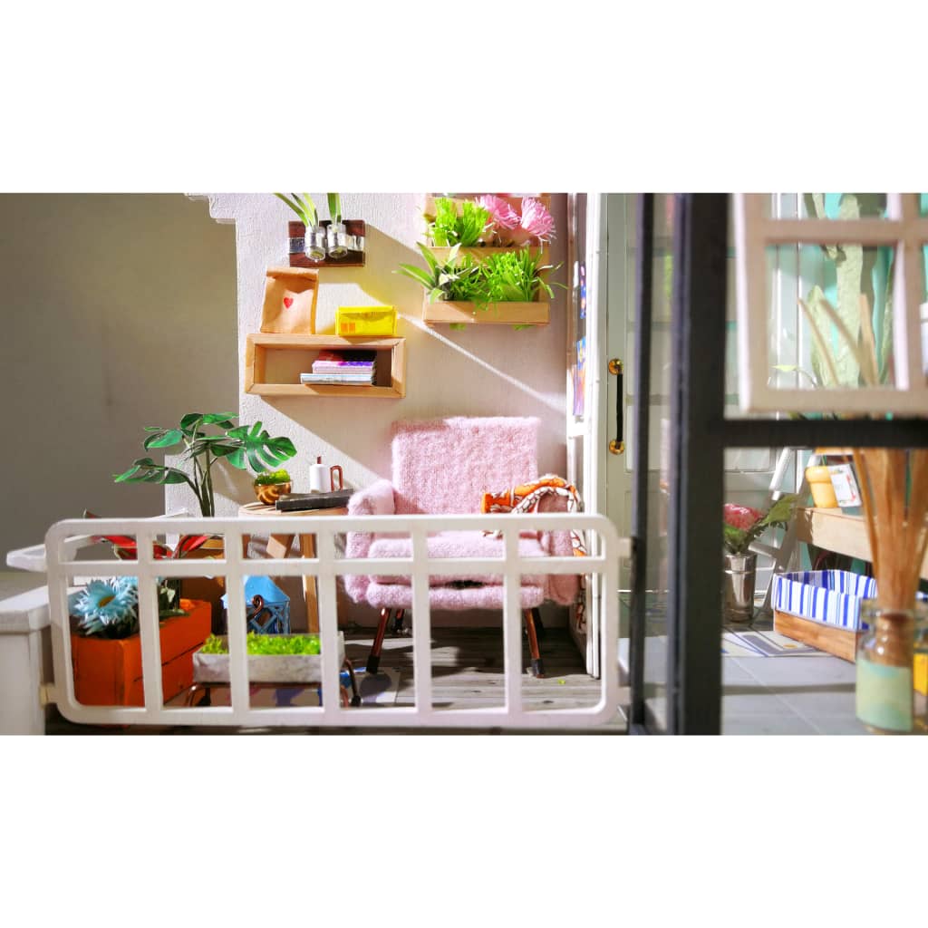 Robotime Miniatuur knutselset Balcony Daydreaming met LED-verlichting