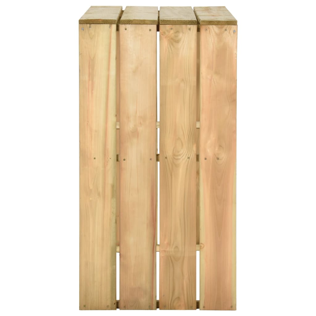 vidaXL 5-delige Tuinbarset geïmpregneerd grenenhout
