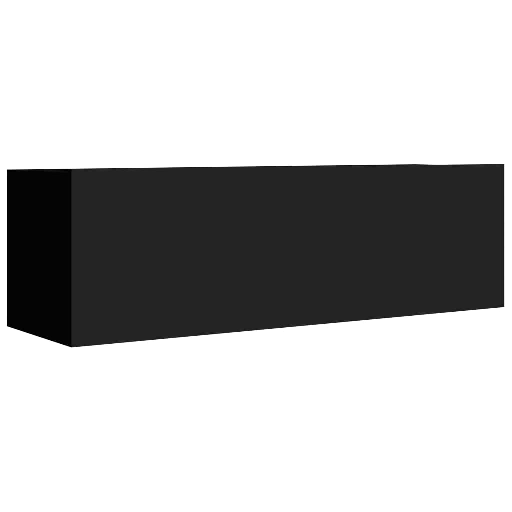 vidaXL Tv-meubelen 4 st 100x30x30 cm bewerkt hout zwart