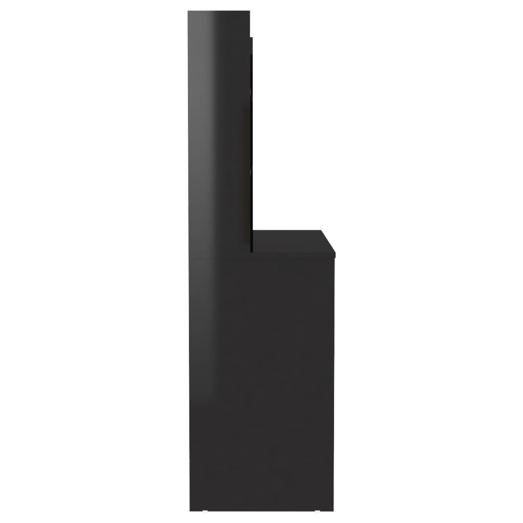 vidaXL Kaptafel met LED-verlichting 100x40x135 cm MDF glanzend zwart