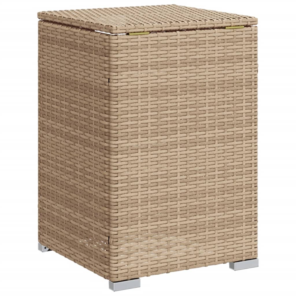 vidaXL Afdekkast voor propaangasfles 40x40x60 cm Poly Rattan beige