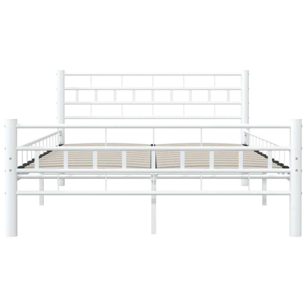 vidaXL Bedframe metaal wit 120x200 cm