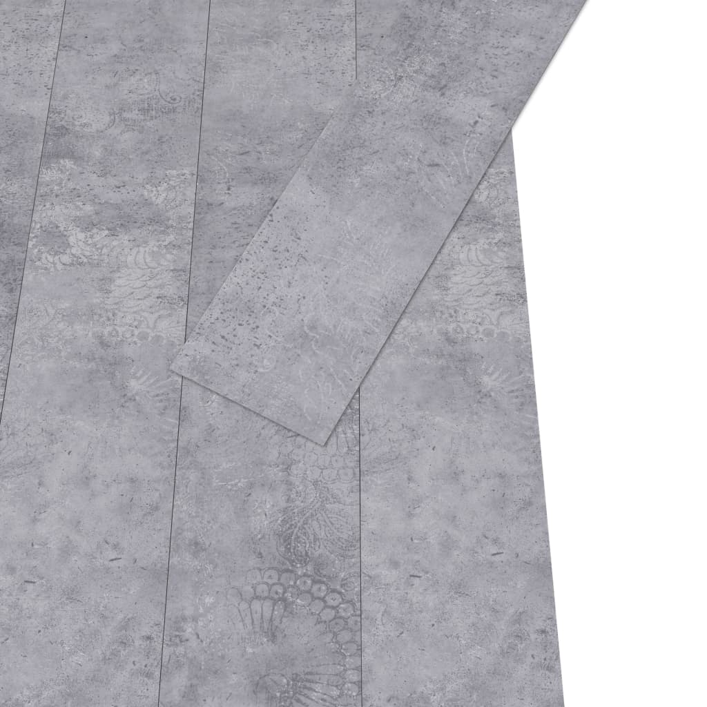 vidaXL Vloerplanken niet-zelfklevend 5,26 m² 2 mm PVC cementgrijs