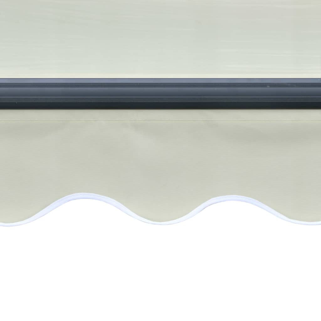 vidaXL Luifel uittrekbaar met windsensor en LED 600x300 cm crème