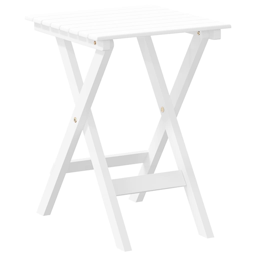 vidaXL Schommelstoelen 2 st met inklapbare tafel populierenhout wit