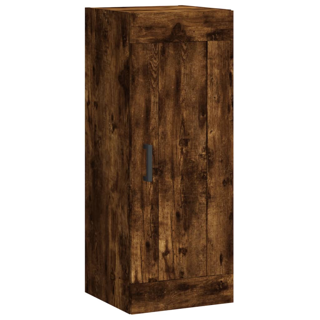 vidaXL Wandkast 34,5x34x90 cm bewerkt hout gerookt eikenkleurig