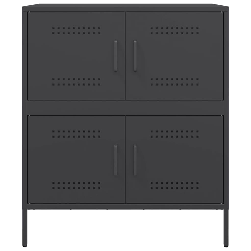 vidaXL Dressoir 68x39x79 cm staal zwart