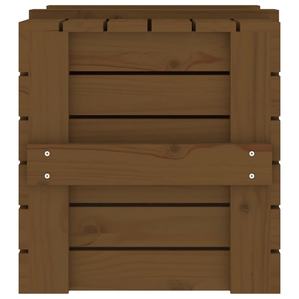 vidaXL Opbergbox 58x40,5x42 cm massief grenenhout honingbruin