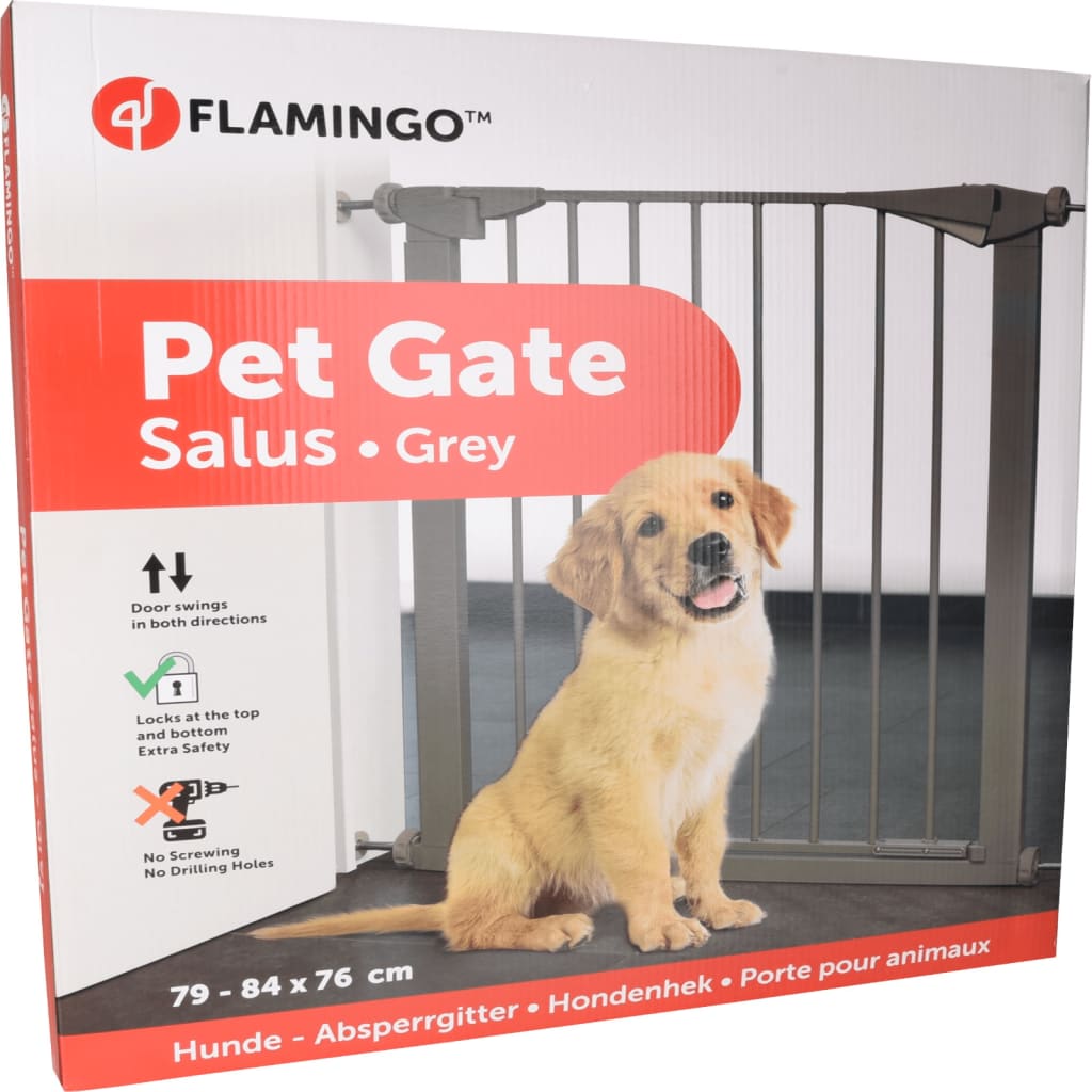 FLAMINGO Veiligheidshekje voor huisdieren Salus 79-84 cm grijs