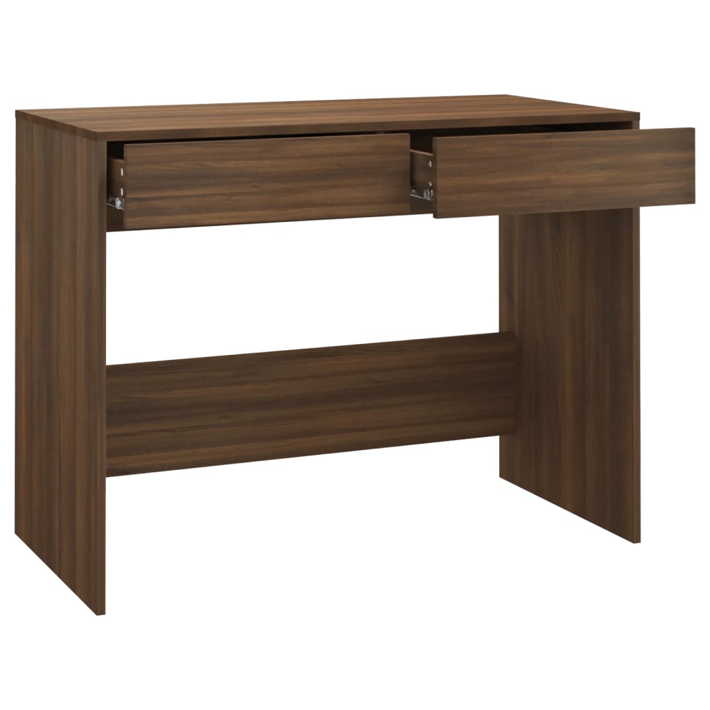 vidaXL Bureau 101x50x76,5 cm spaanplaat bruineikenkleurig