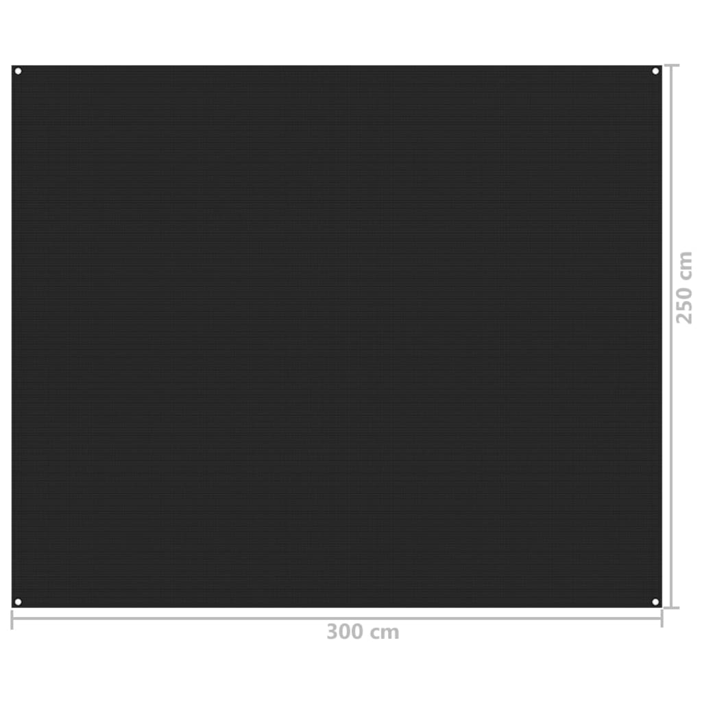 vidaXL Tenttapijt 250x300 cm zwart