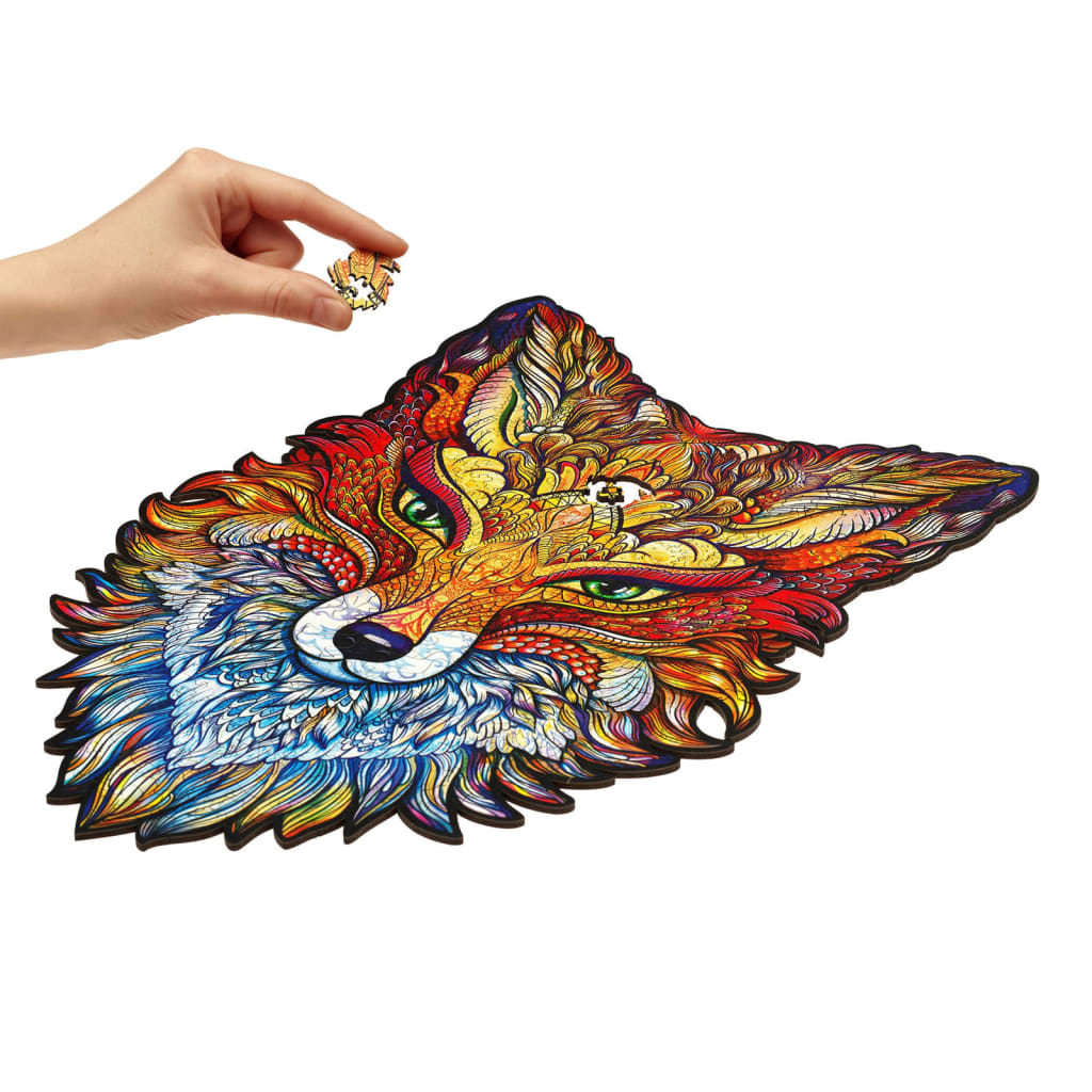 UNIDRAGON Puzzel Fiery Fox 308 stukjes king size 27x40 cm hout