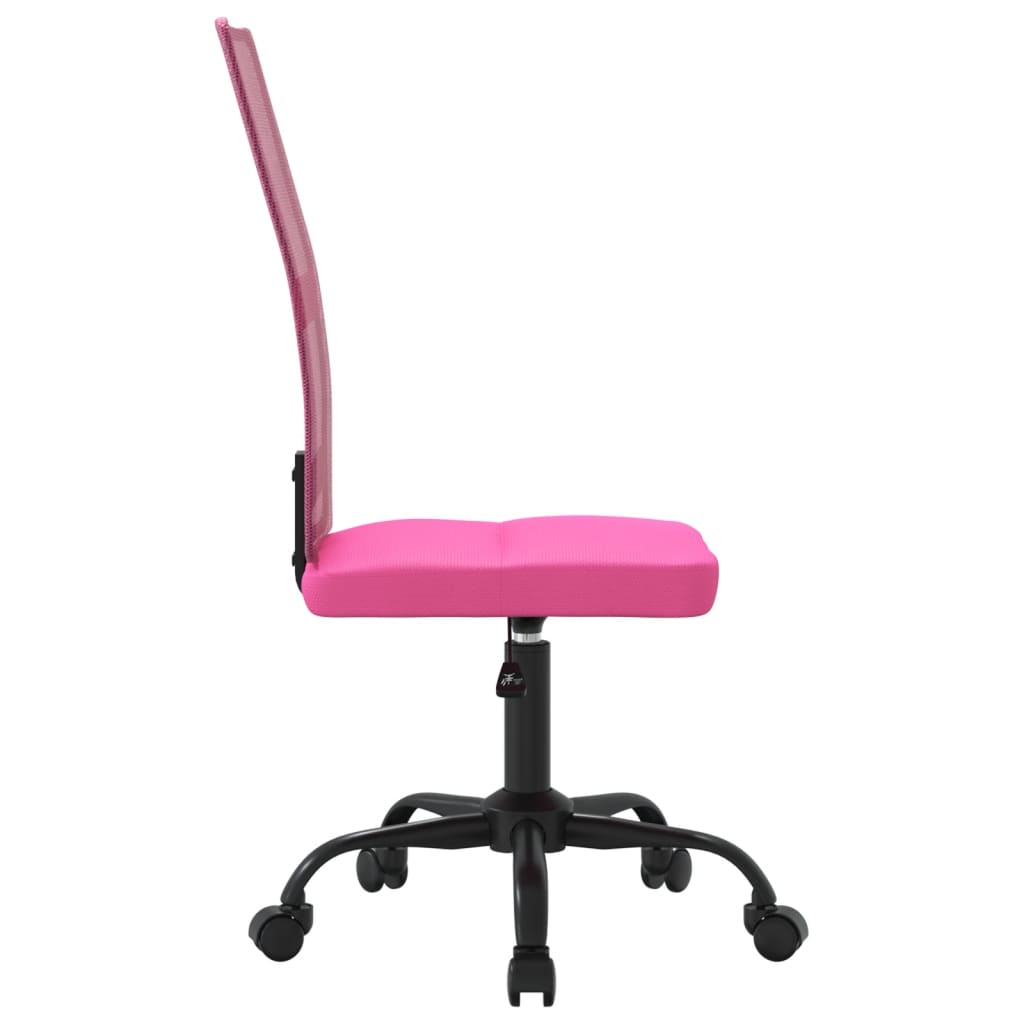 vidaXL Kantoorstoel verstelbare hoogte mesh stof roze