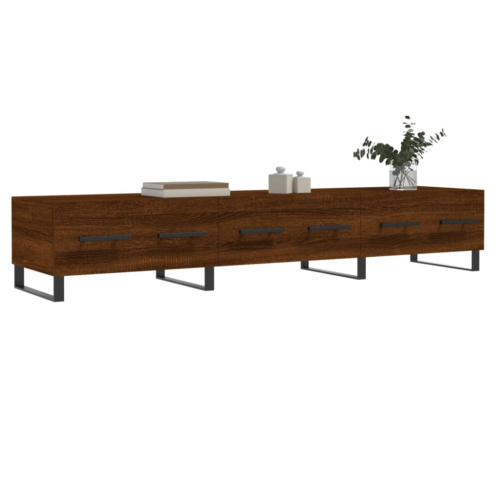 vidaXL Tv-meubel 150x36x30 cm bewerkt hout bruin eikenkleur