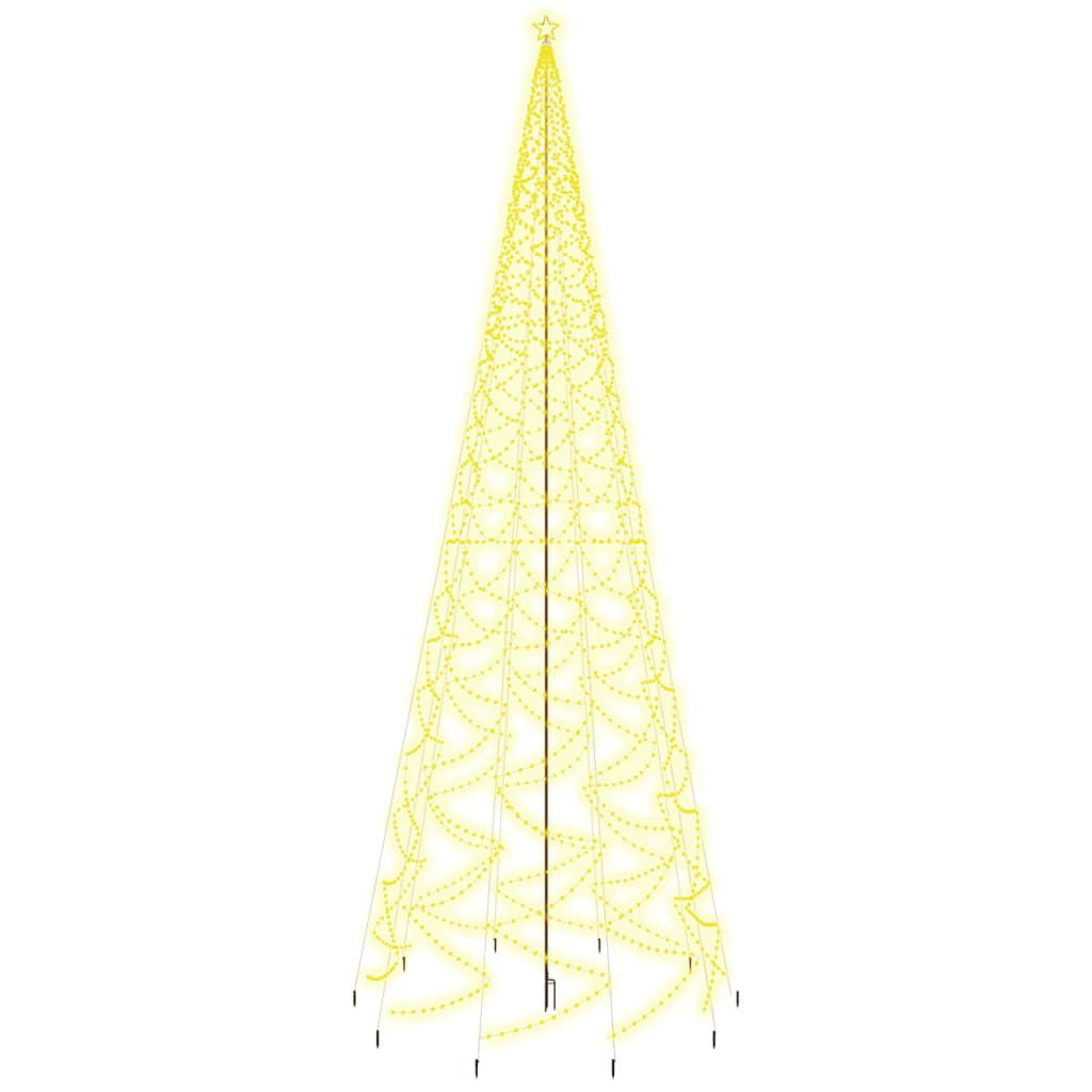 vidaXL Kerstboom met grondpin 3000 LED's warmwit 800 cm