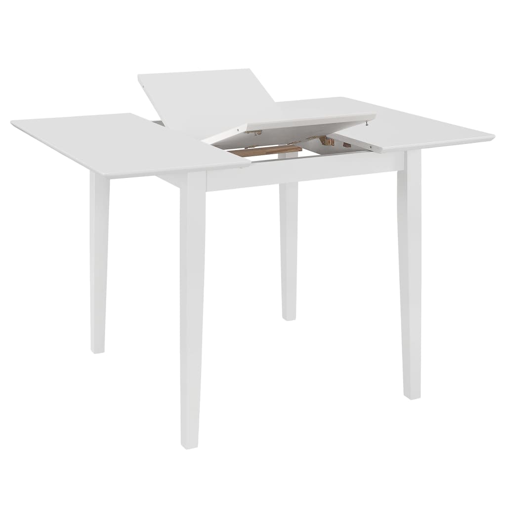 vidaXL Eettafel verlengbaar (80-120)x80x74 cm MDF wit