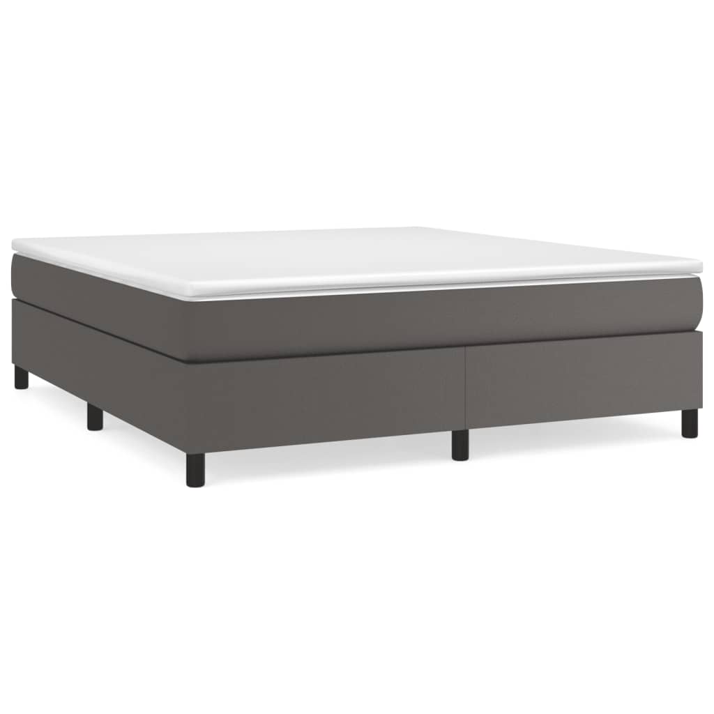 vidaXL Bedframe kunstleer grijs 160x200 cm