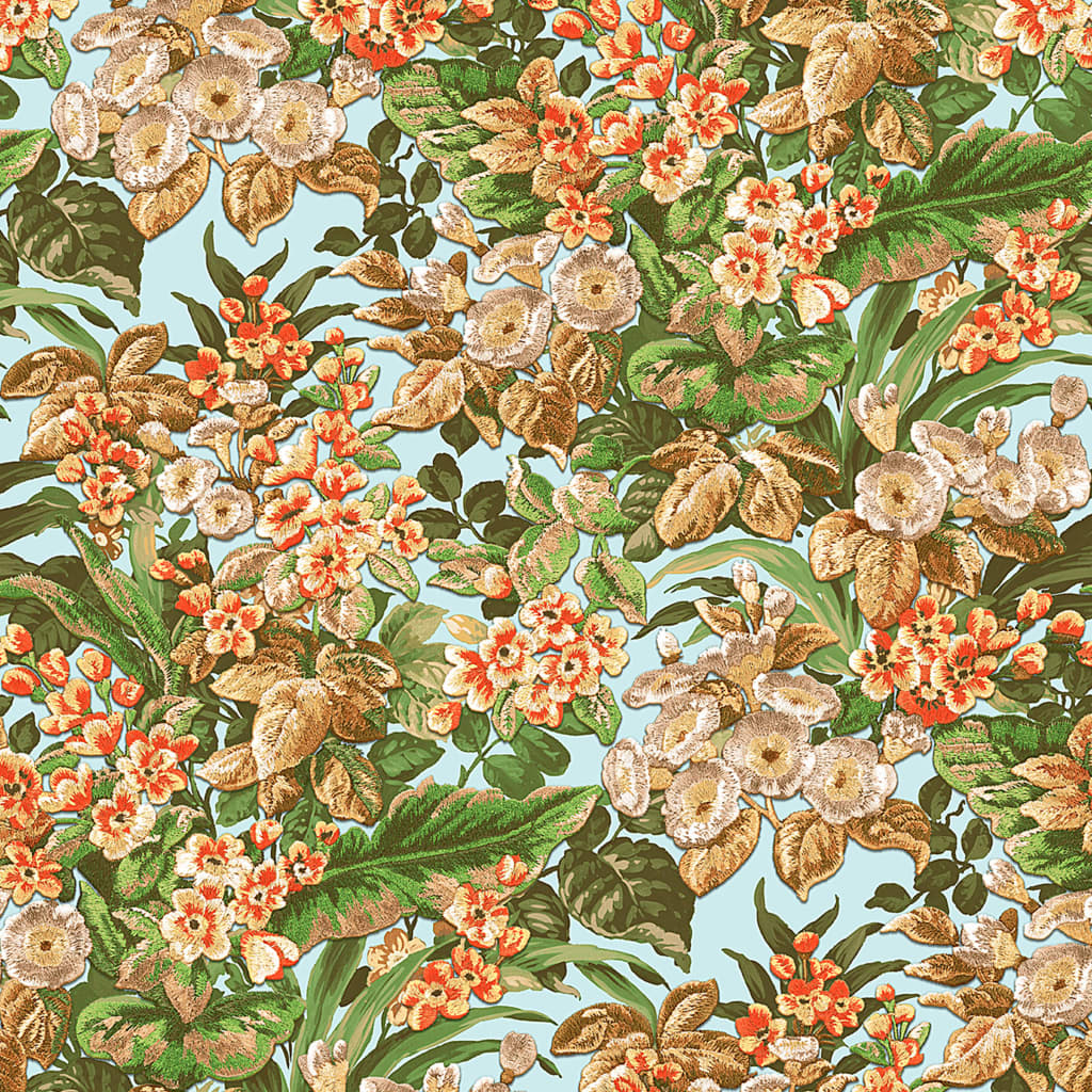 DUTCH WALLCOVERINGS Behang Floral meerkleurig