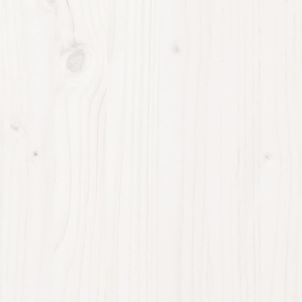 vidaXL Bedframe massief grenenhout wit 75x190 cm