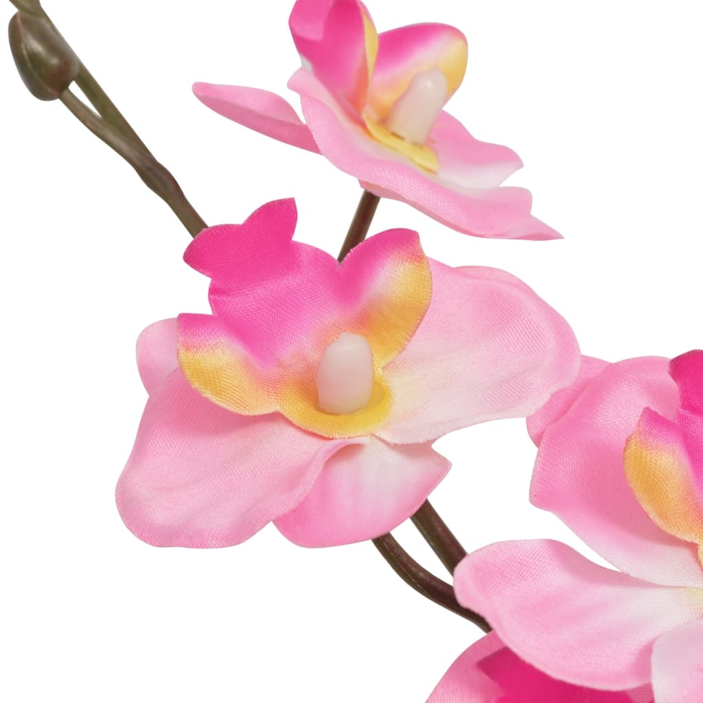 vidaXL Kunstplant orchidee met pot 30 cm roze