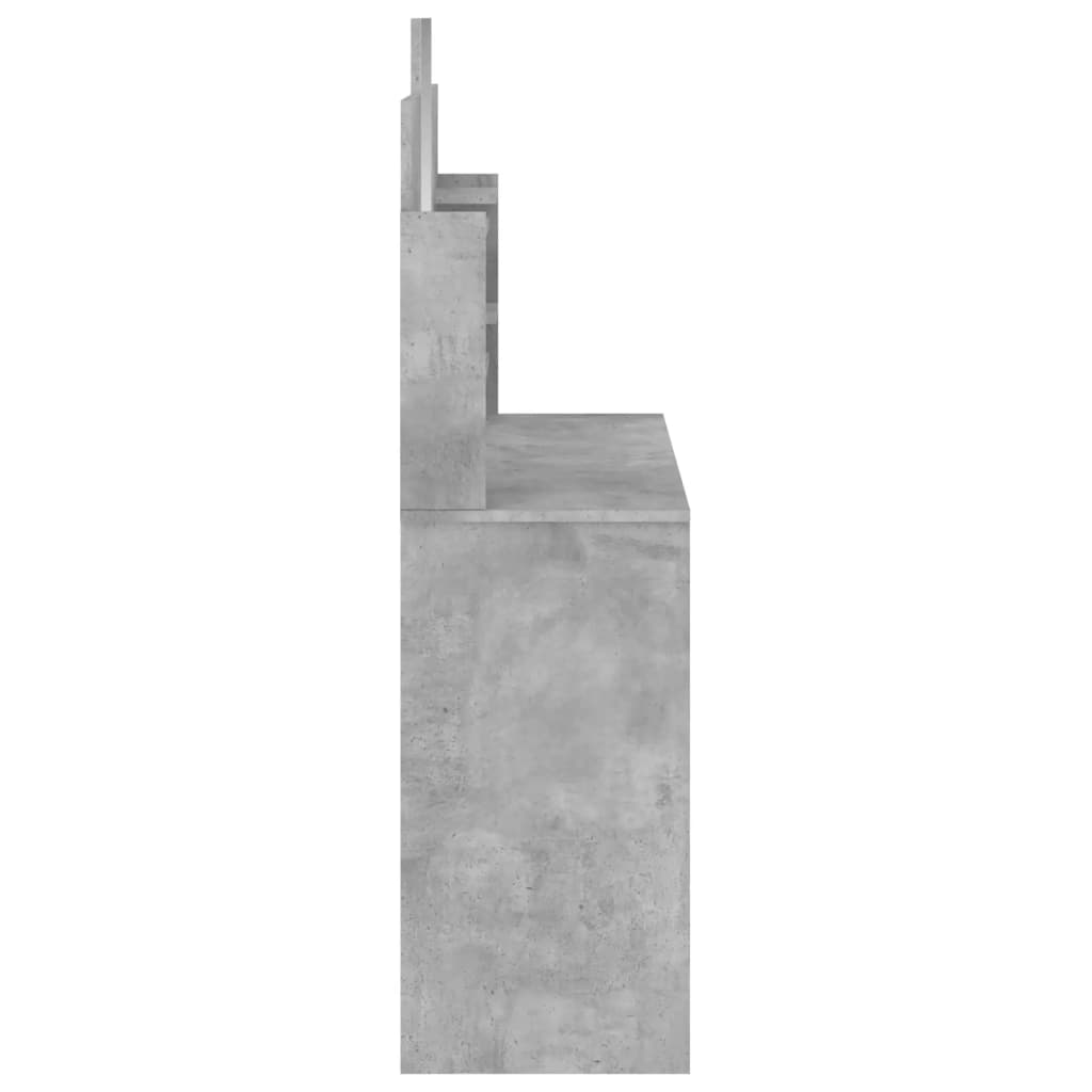 vidaXL Kaptafel met spiegel 96x39x142 cm betongrijs