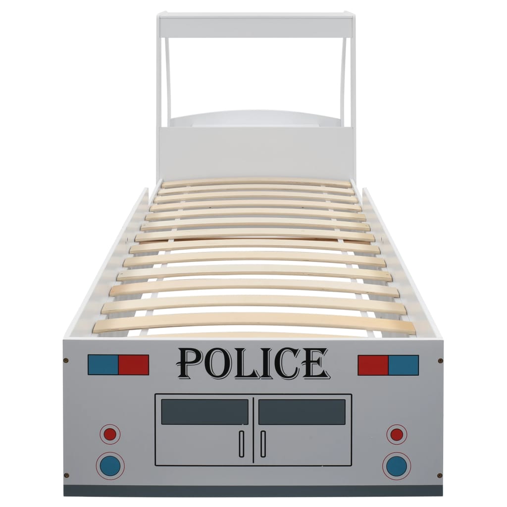 vidaXL Kinderbed politieauto met bureau 90x200 cm