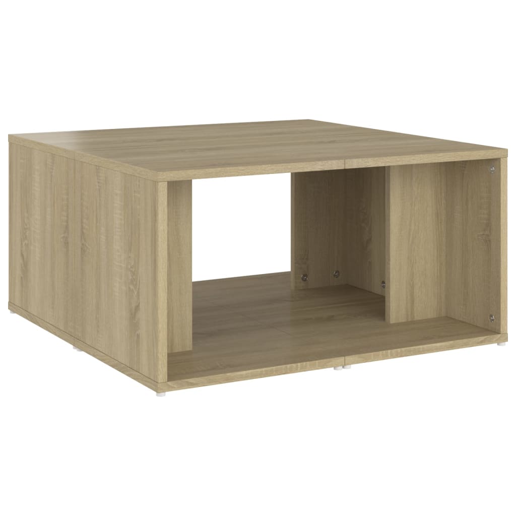 vidaXL Salontafels 4 st 33x33x33 cm bewerkt hout sonoma eikenkleurig