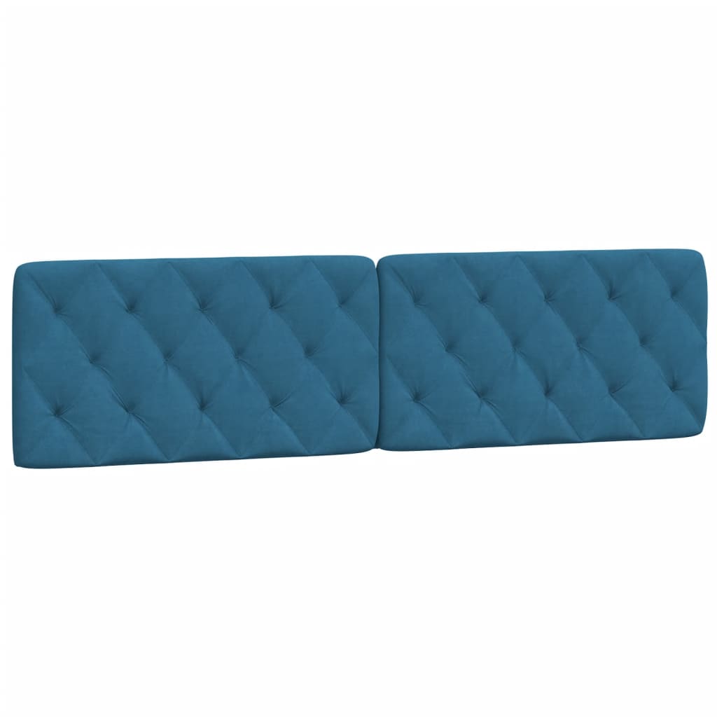 vidaXL Hoofdbordkussen 200 cm fluweel blauw