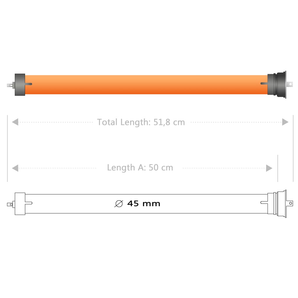 vidaXL Buismotoren 8 st 40 Nm