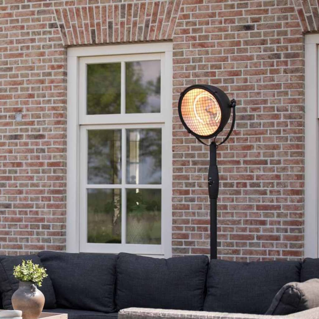 Sunred Terrasverwarmer staand Indus 2100 W halogeen zwart