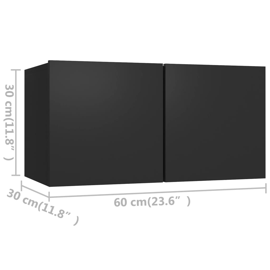 vidaXL 10-delige Tv-meubelset spaanplaat zwart