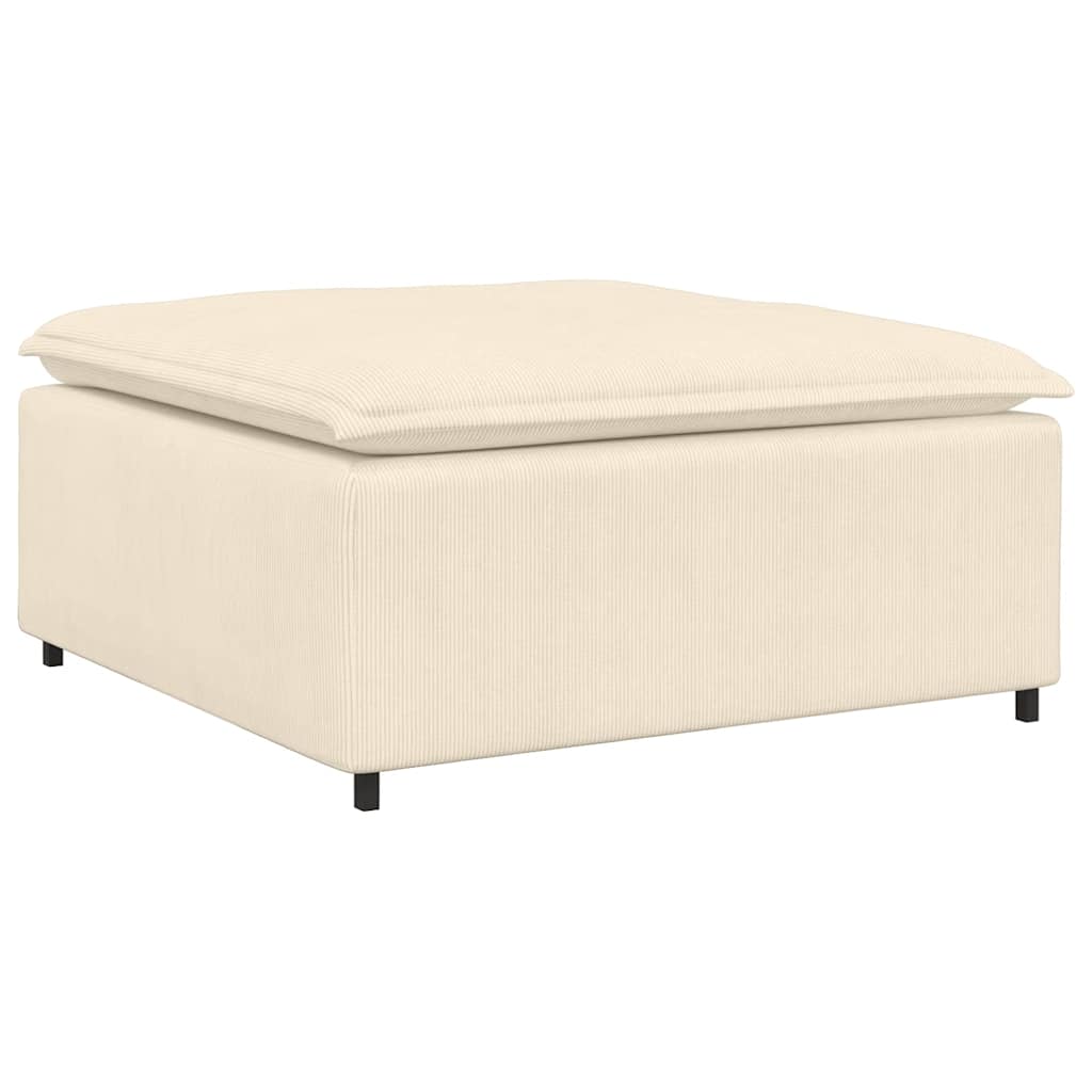 vidaXL Driezitsbank 180 cm crèmekleurig stof 3-zits Bank - Banks Kopen