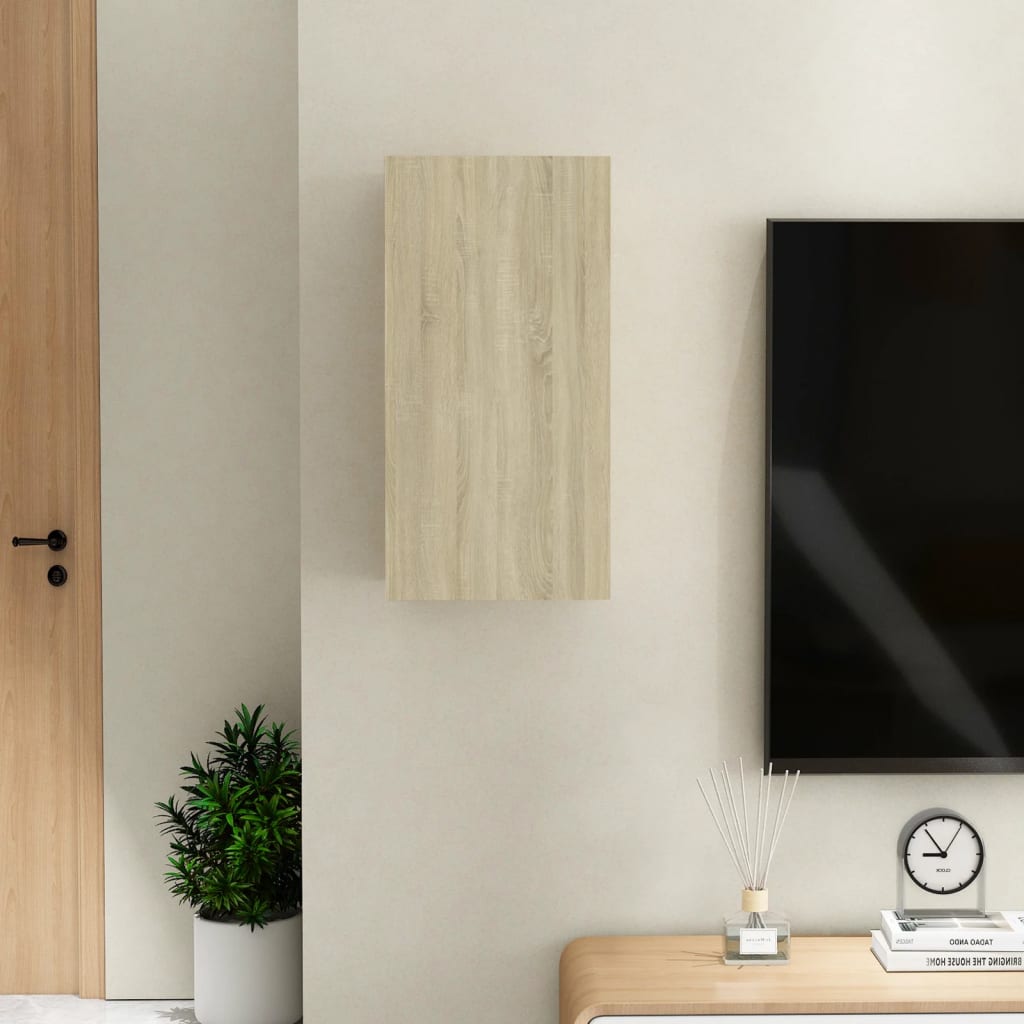 vidaXL Tv-meubel 30,5x30x60 cm bewerkt hout sonoma eikenkleurig