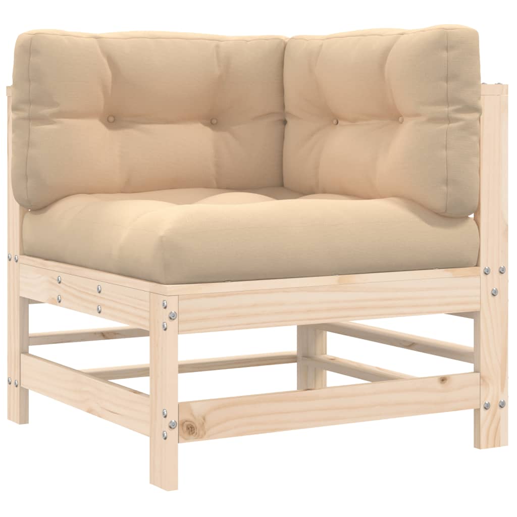 vidaXL 7-delige Loungeset met kussens massief teak