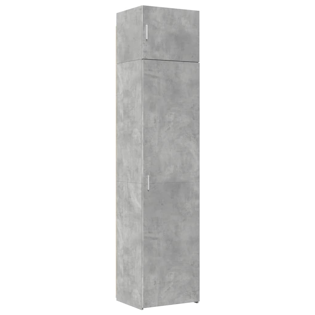 Opbergkast smal 50x42,5x225 cm bewerkt hout gerookt eikenkleur