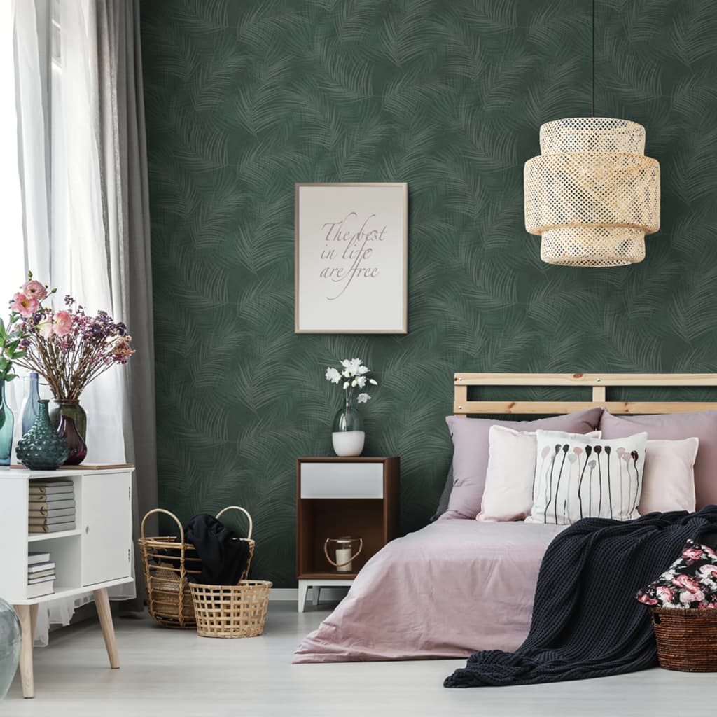 DUTCH WALLCOVERINGS Behang Palm groen