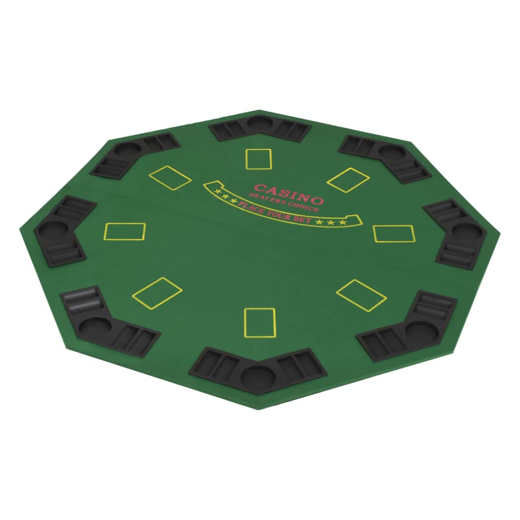 vidaXL Poker tafelblad voor 8 spelers 2-voudig inklapbaar groen