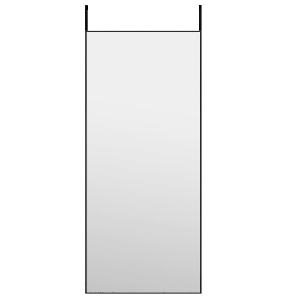 vidaXL Deurspiegel 40x100 cm glas en aluminium zwart