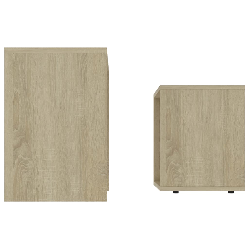 vidaXL Salontafelset 48x30x45 cm bewerkt hout sonoma eikenkleurig