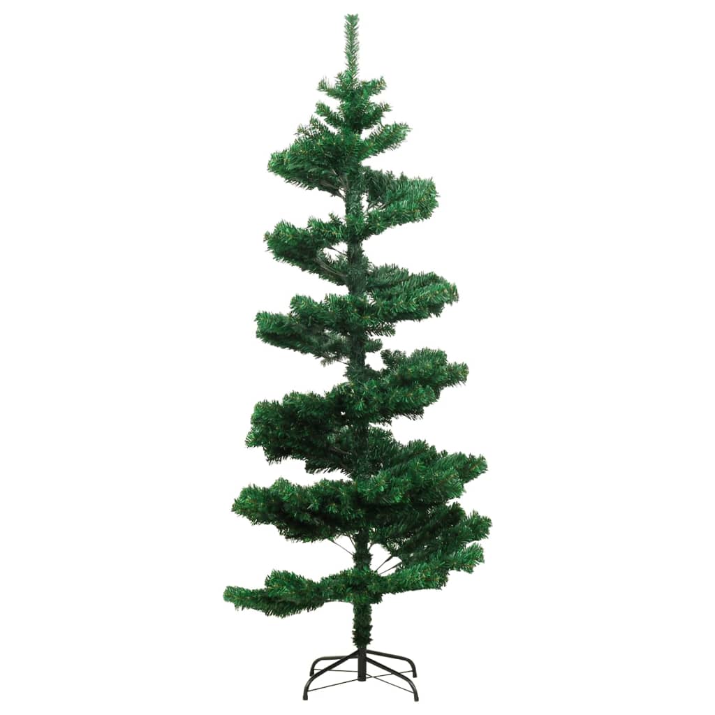 vidaXL Kunstkerstboom met verlichting en standaard 180 cm PVC groen