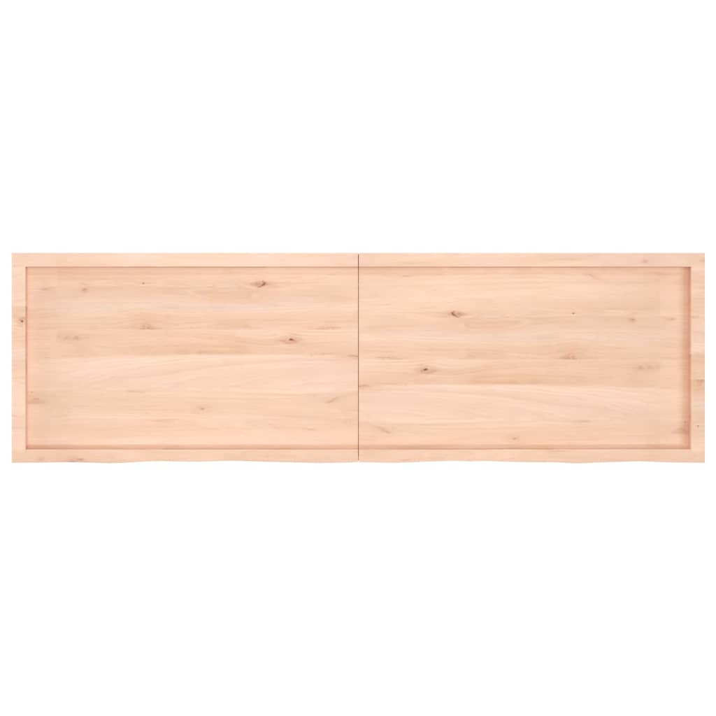 vidaXL Wastafelblad 200x60x(2-4) cm onbehandeld massief hout