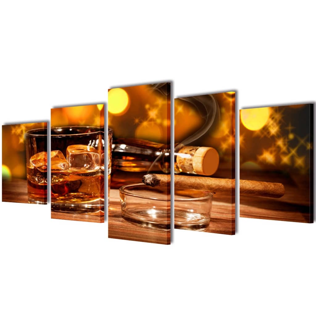 enz Negende Delegeren Canvasdoeken whiskey en sigaar (200 x 100 cm) online kopen | vidaXL.be