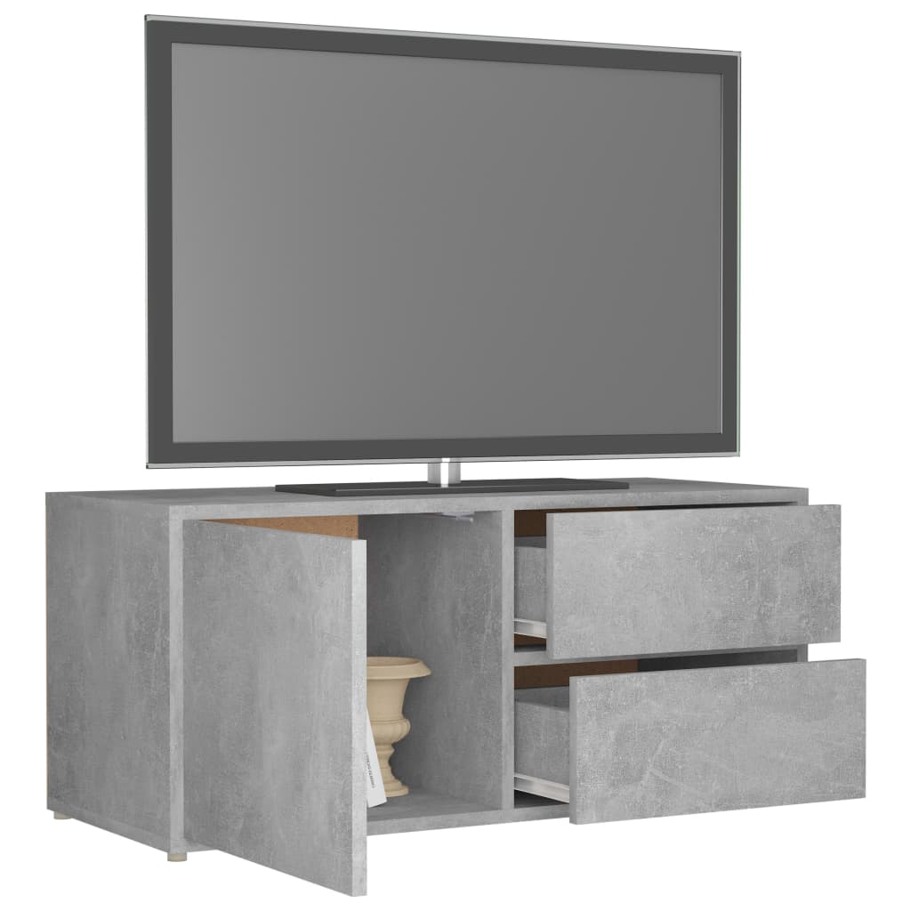 vidaXL Tv-meubel 80x34x36 cm bewerkt hout betongrijs