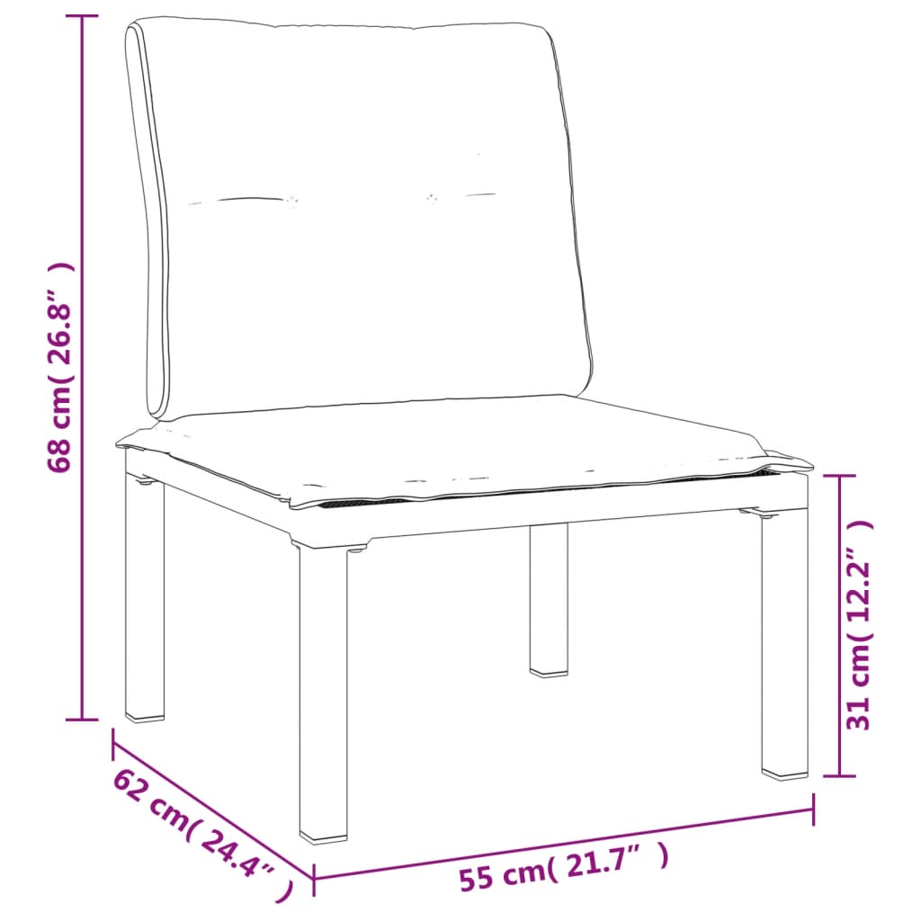 vidaXL 7-delige Loungeset poly rattan zwart en grijs