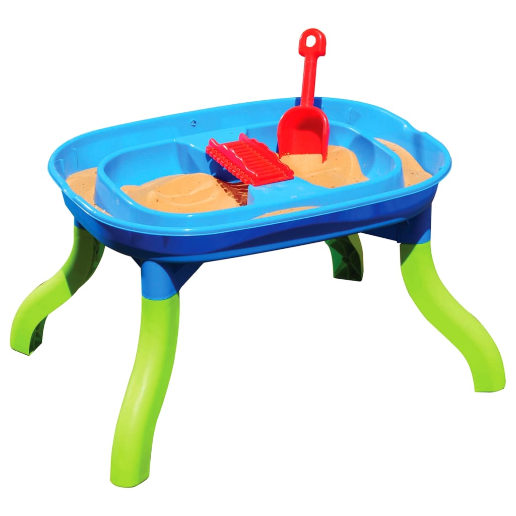 vidaXL Zand/watertafel voor kinderen 3-in-1 67,5x52x38 cm polypropeen